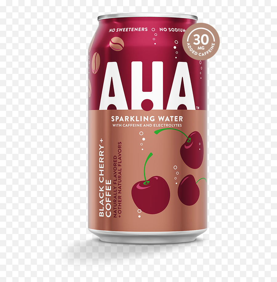 Black Cherry Coffee Sparkling Water Aha - Aha Sparkling Water Caffeine Emoji,Cherry Facebook Emoticon