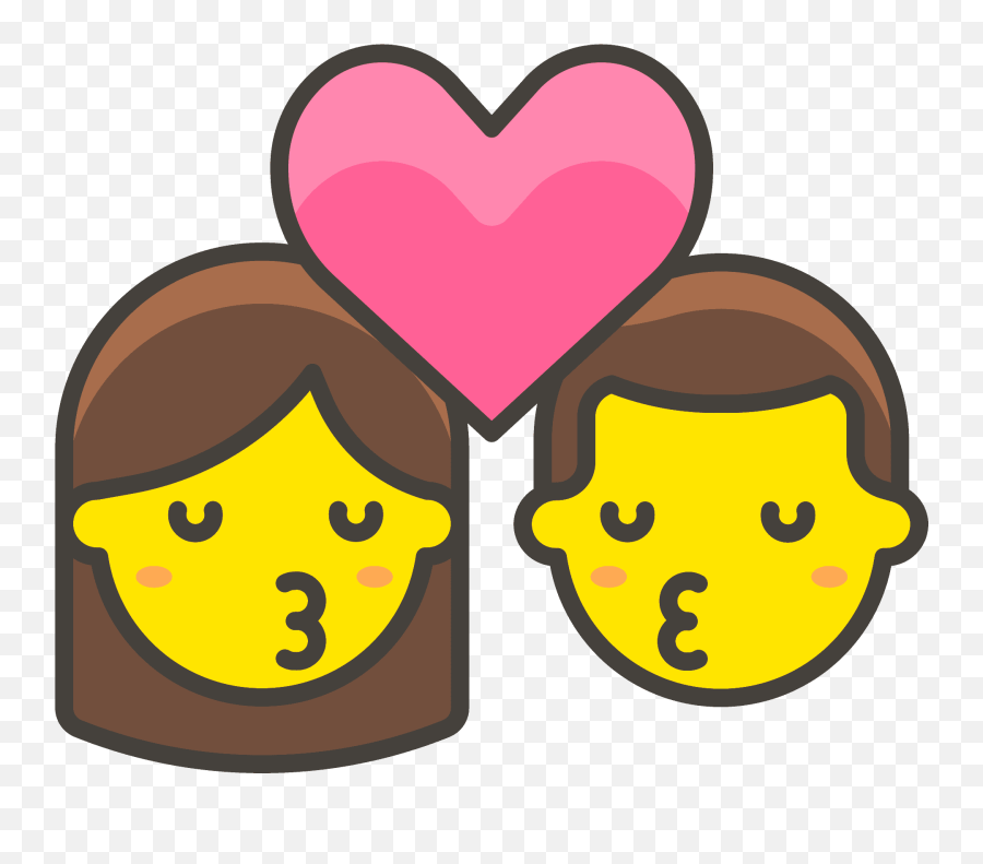 Icono Beso Mujer Hombre Gratis De 780 - Beso Mujer Y Hombre Emoji,Emoji Beso