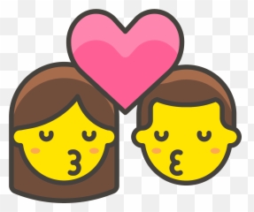 Icono Beso Mujer Hombre Gratis De 780 - Beso Mujer Y Hombre Emoji,Emoji Beso