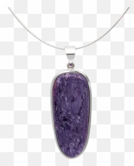 Charoite Sterling Silver Necklace - Solid Emoji,Necklace For Emotions