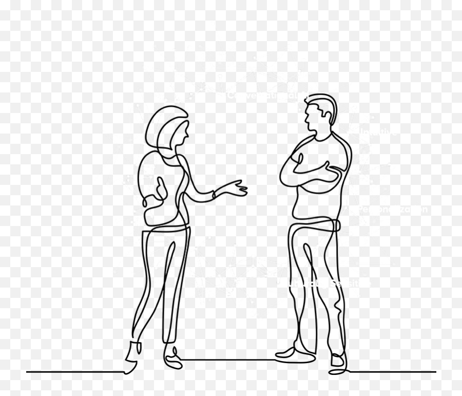 Connect360 - People Talking Line Drawing Emoji,Emotion Gesture Art