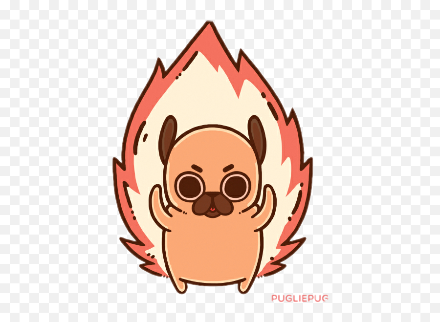 Enojado Perritos Sticker By F E R N I H O P E - Fire Pug Emoji,Puglie Pug Emojis