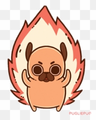 Enojado Perritos Sticker By F E R N I H O P E - Fire Pug Emoji,Puglie Pug Emojis