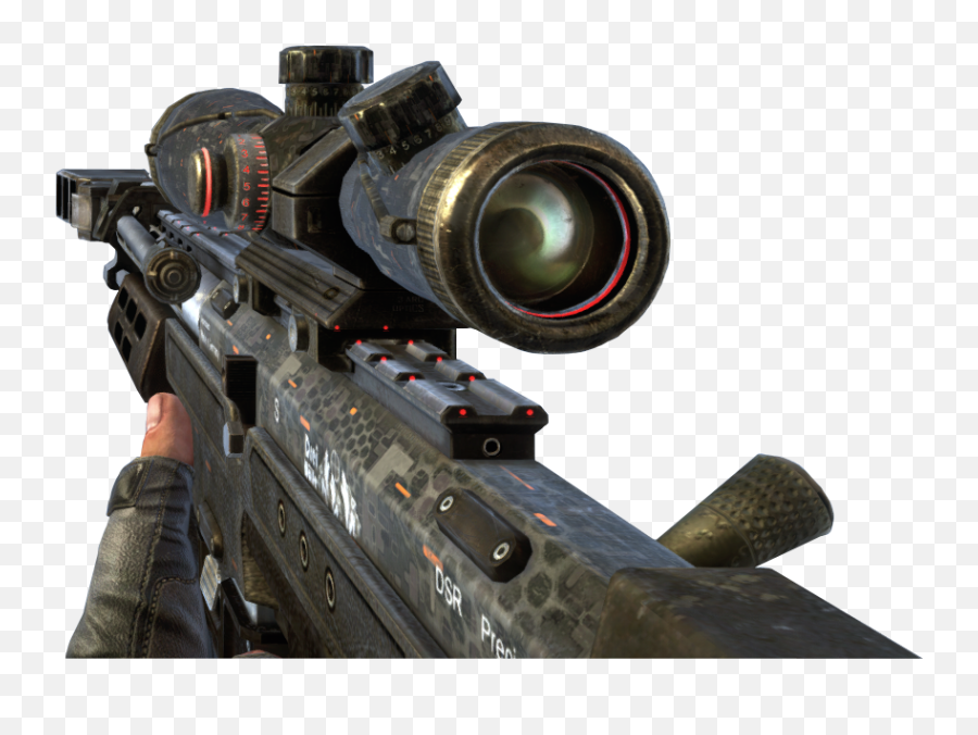 Call Of Duty Gun Weapon Png Transparent Image Png Arts - Black Ops 2 Dsr 50 Emoji,Gun Emoji No Background