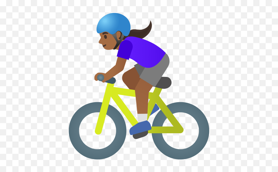 Bicicleta En Tono De Piel Oscuro Medio - Human Skin Color Emoji,Tijeras Emoji