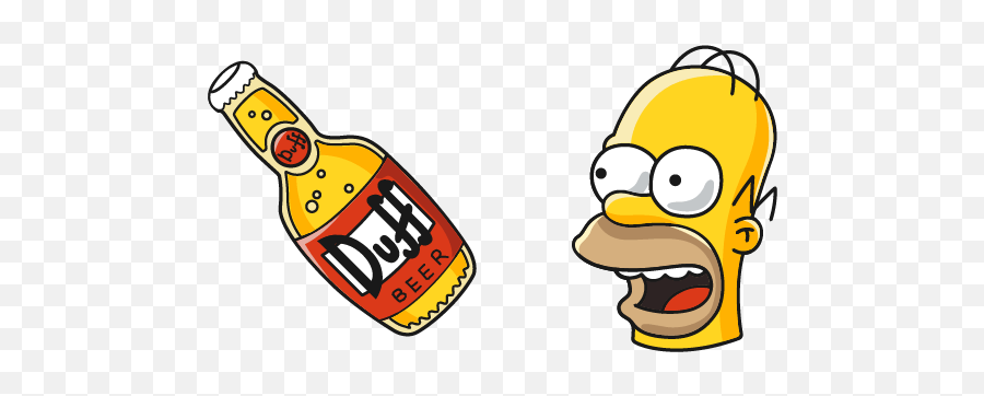 The Simpsons Cursors Collection - Sweezy Custom Cursors Moe Simpson Duff Beer Bottle Emoji,Homer Simpson Bottling Up His Emotions
