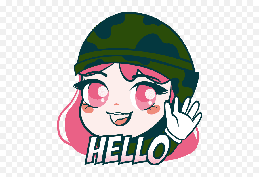 Cute Female Soldier Emote Shocked - Happy Emoji,Twitch Rekt Emoticon