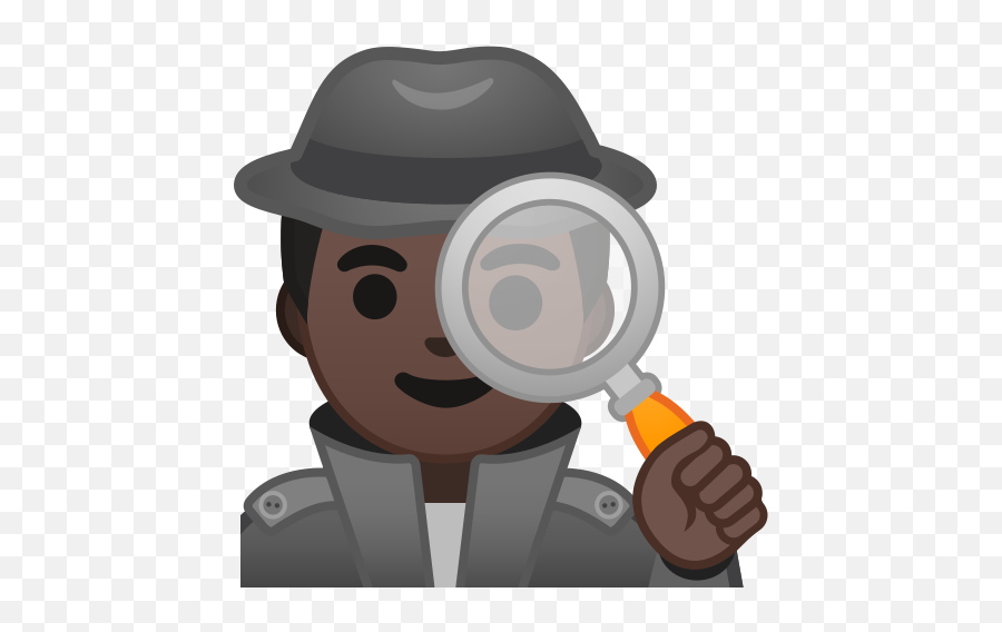 Truth2020 - Bad Arguments Emoticon Detective Dark Skin Emoji,Find The Emoji Magnifying Glass