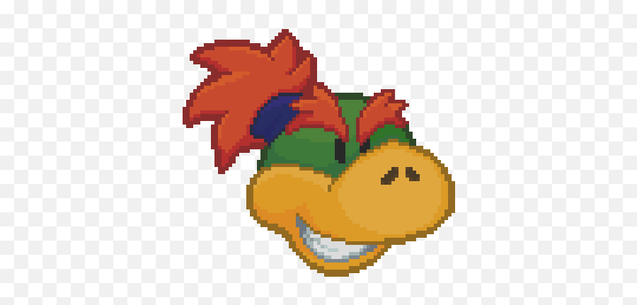 Paper Bowser Jr Sprite - Piczeltv Fictional Character Emoji,Sprite Emojis