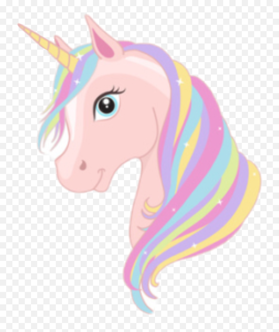 Einhorn Cute Unicorn Pink Süß Sticker By Alina Kurz - Pink Unicorn Head Png Emoji,Unicorn Head Emoji