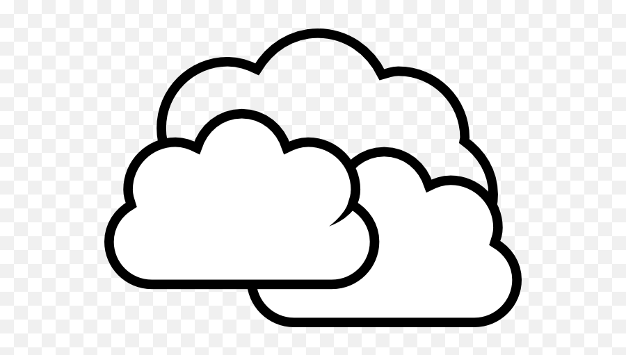 Outline Symbol For Partly Cloudy Sky Vector Illustration Emoji,Overcast Emoji