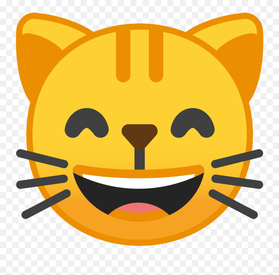 Grinning Cat Face With Smiling Eyes Free Icon Of Noto - Cat Smiley Emoji,Eyes Open Laughing Emoji Face