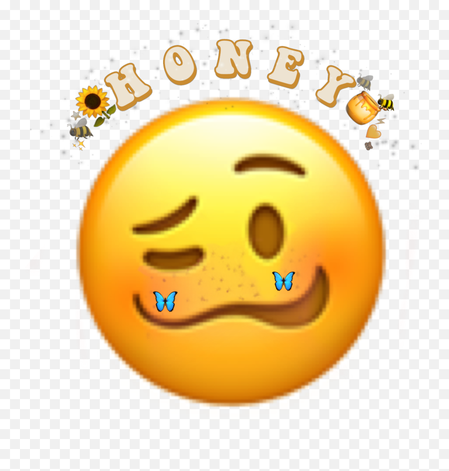 Sticker Emoji Honey Bee Sticker - Happy,Spongebob Emojis