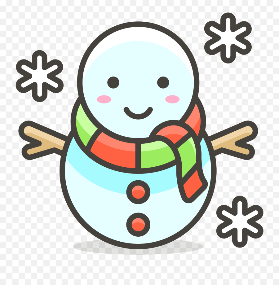 Snowman Emoji Clipart - Neige Et Bonhomme Clipart,Snowman Emoji
