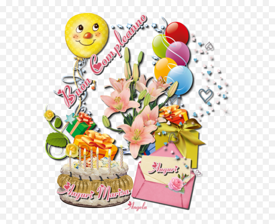 Buon Compleanno Marisa Immagini - Auguri Buon Compleanno Marisa Emoji,Emoticon Ammalato