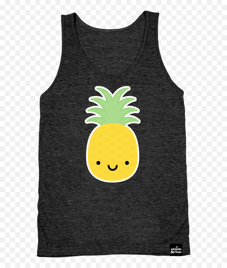 Matching Set - Sleeveless Emoji,Pineapple Emoji Shirt