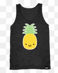 Matching Set - Sleeveless Emoji,Pineapple Emoji Shirt