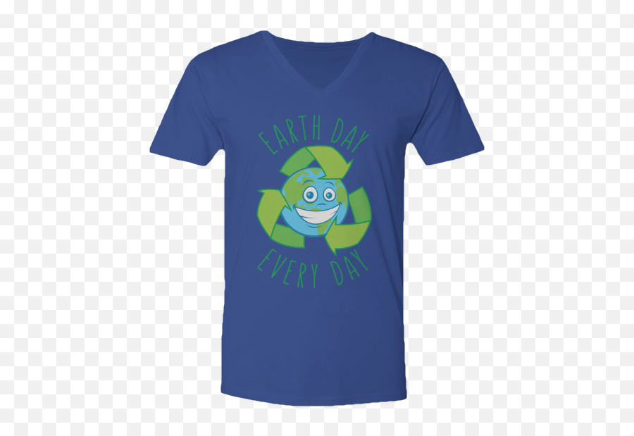 Earth Day Every Day Recycle Cartoon - Short Sleeve Emoji,Emoticon Recycle