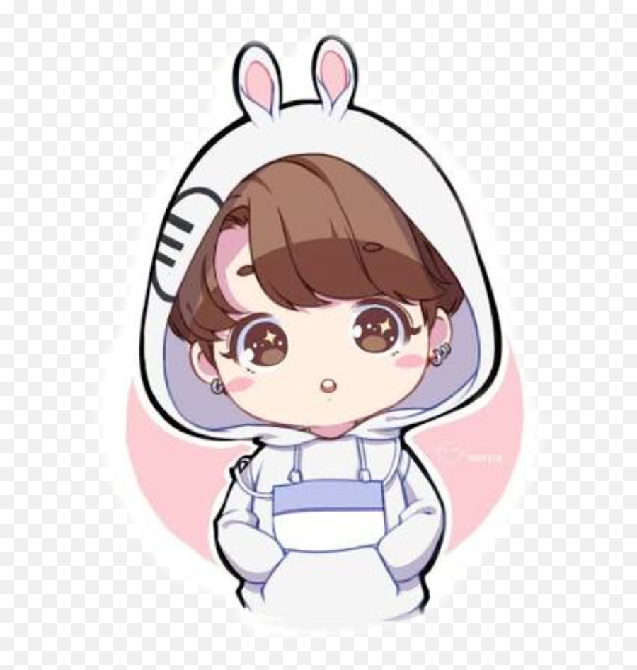 Rabbit Sticker Challenge - Bts Cartoon Emoji,Jungkook Emoji Bunny Bts Emojis