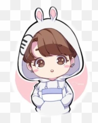 Rabbit Sticker Challenge - Bts Cartoon Emoji,Jungkook Emoji Bunny Bts Emojis
