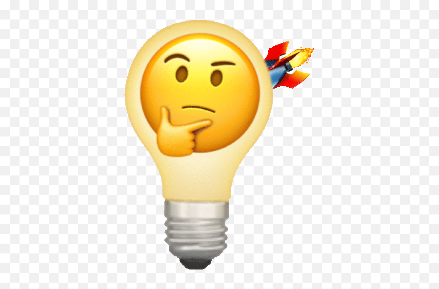 Guillermo Sierra - Thinking Emoji Gif,Lightbulb Emoticon Facebook