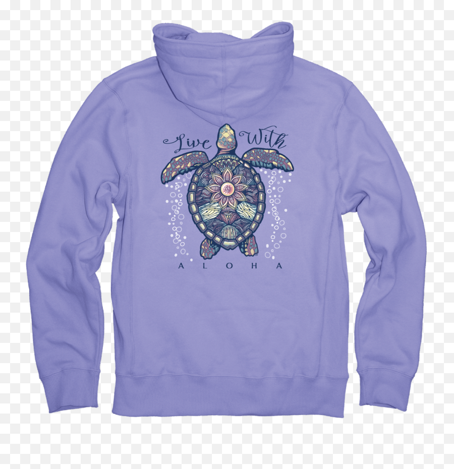 Bubbling Sea Turtle Ladies Zip Hoodie - Long Sleeve Emoji,Fb Turtle Emoticon