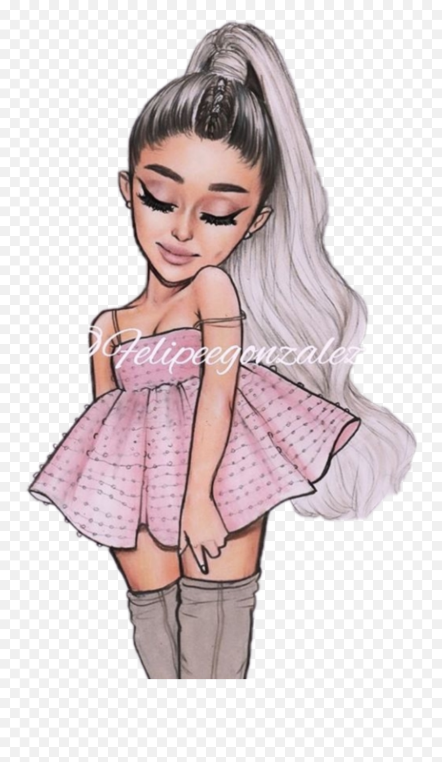 Arianagrande Ariana Grande Cute Sticker By Inctive - Drawing Ariana Grande Cartoon Emoji,Ariana Grande Emoji