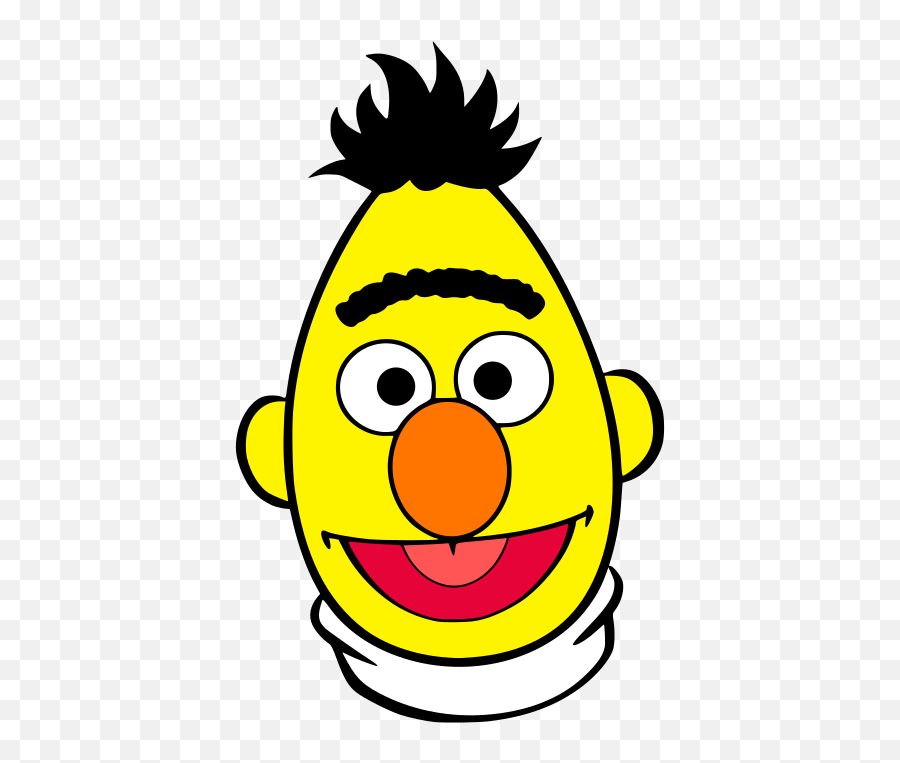 50 Characters - Bert Face Coloring Page Emoji,Oscar The Grouch Emoticon