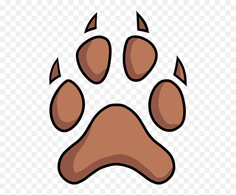 How To Draw A Dog Paw Print - Really Easy Drawing Tutorial Draw A Dog Paw Print Step By Step Emoji,Brown Pawprints Emoticon