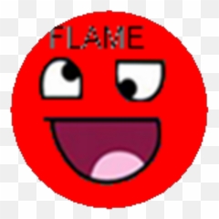 Flame Derp - Roblox Emoji,Flames Emoticon