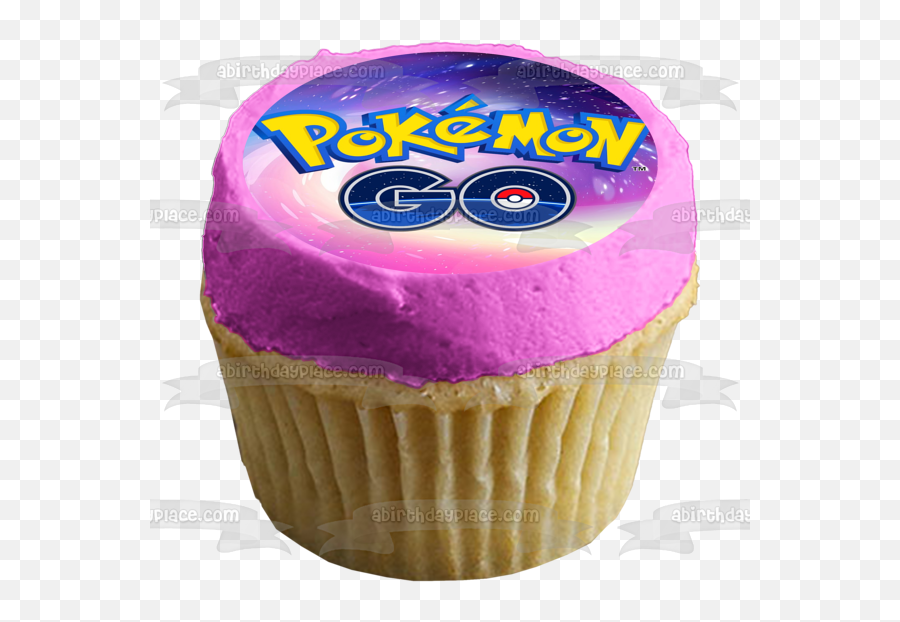 Pokemon Go Space Background Purple Blue Yellow Edible Cake Topper Image Abpid04795 Emoji,Emoticons Cake No Background