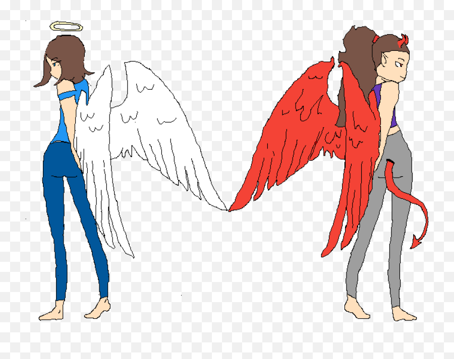Angel And Demon - Rip Aphmau Melissa Full Size Png Emoji,Aphmau No Emotions
