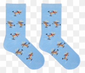 Hotsox Kidu0027s Skating Reindeer Crew Socks Emoji,Skating Emoji Png