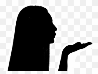 Blowing Kiss Lady Sticker By Iu0027am Leeanne - Silhouette Of A Girl Blowing Emoji,Blowing A Kiss Emoji