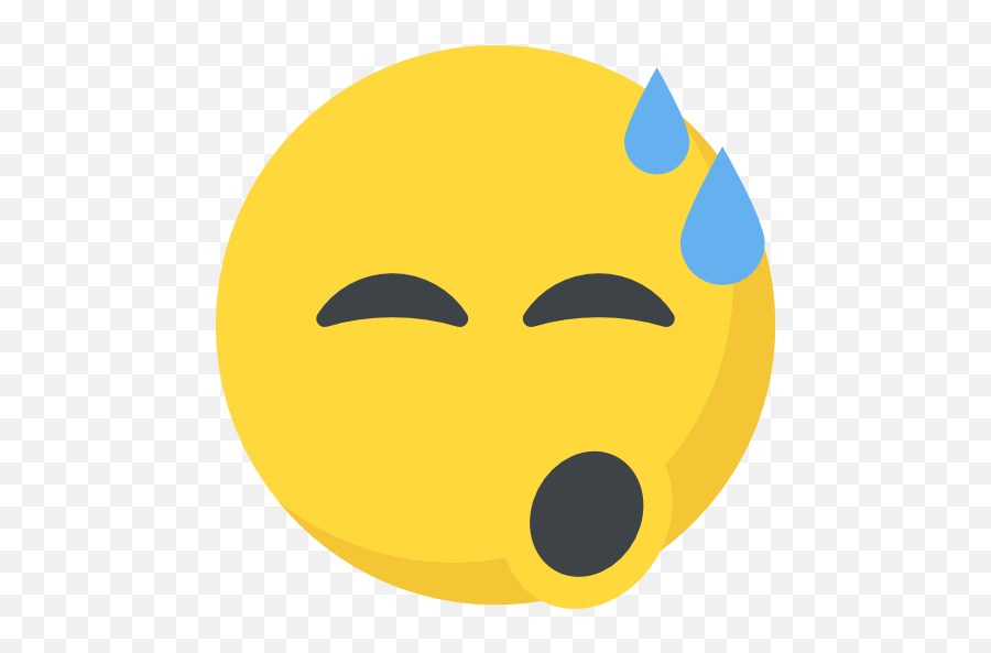 Sweating - Relieved Emoji,Sweaty Emoticon