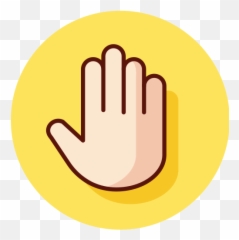 Yellow Five Fingers Free Icon - Iconiconscom Emoji,Finger And Circle Emoji
