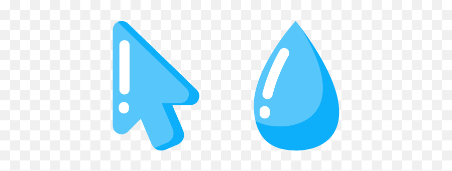 Minimal Drop Cursor U2013 Custom Cursor Emoji,Droplets Emoji