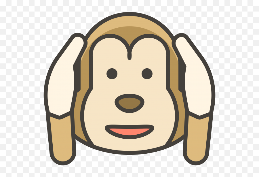 Hear No Evil Monkey Emoji Clipart - Clip Art,Monkey Emoji