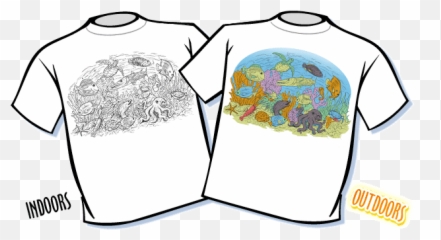 Living Reef Color Changing T - Shirt Youth Colour Changing Orca Shirt Emoji,Changing Emoji Shirt
