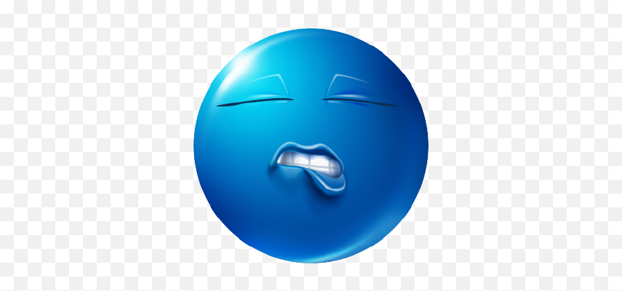 Goodbye - Blue Emoji Biting Lip Meme,Goodbye Emoji