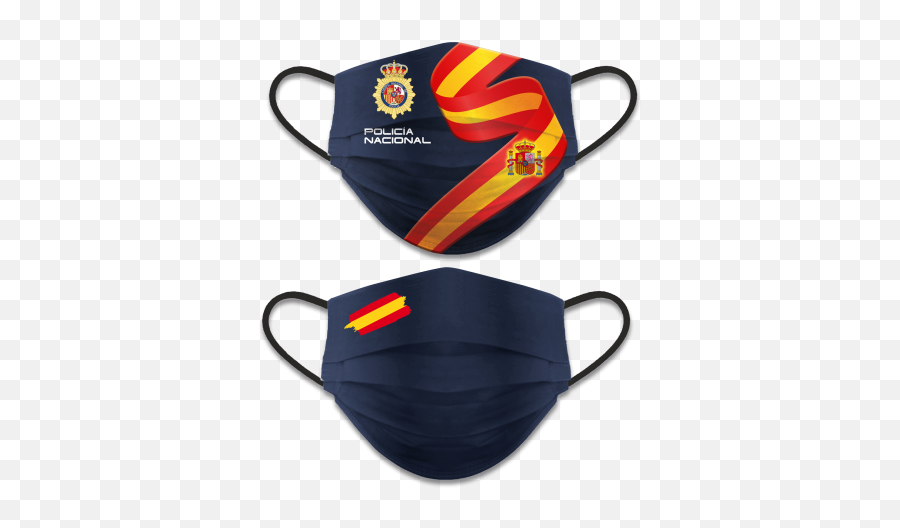 Reversible Face Mask National Police - Masque Avec Drapeau Espagnol Emoji,Azores Flag Emoji