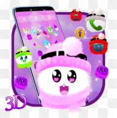 3d Cute Fluffy Emoji Theme U2013 Aplikacije V Googlu Play - Smartphone,Emoji Filmi