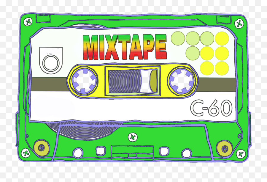 Cassette Cassette Mixtape Sticker By Dubrootsgirl - Tape Loop Emoji,Mixtape Emoji