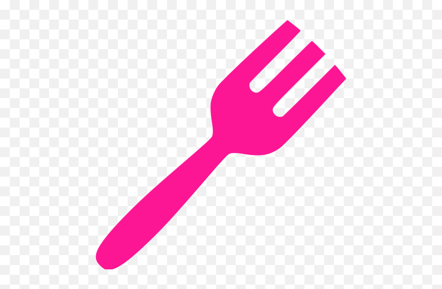 Deep Pink Fork Icon - Pink Spoon And Fork Clipart Emoji,Fork Emoticon