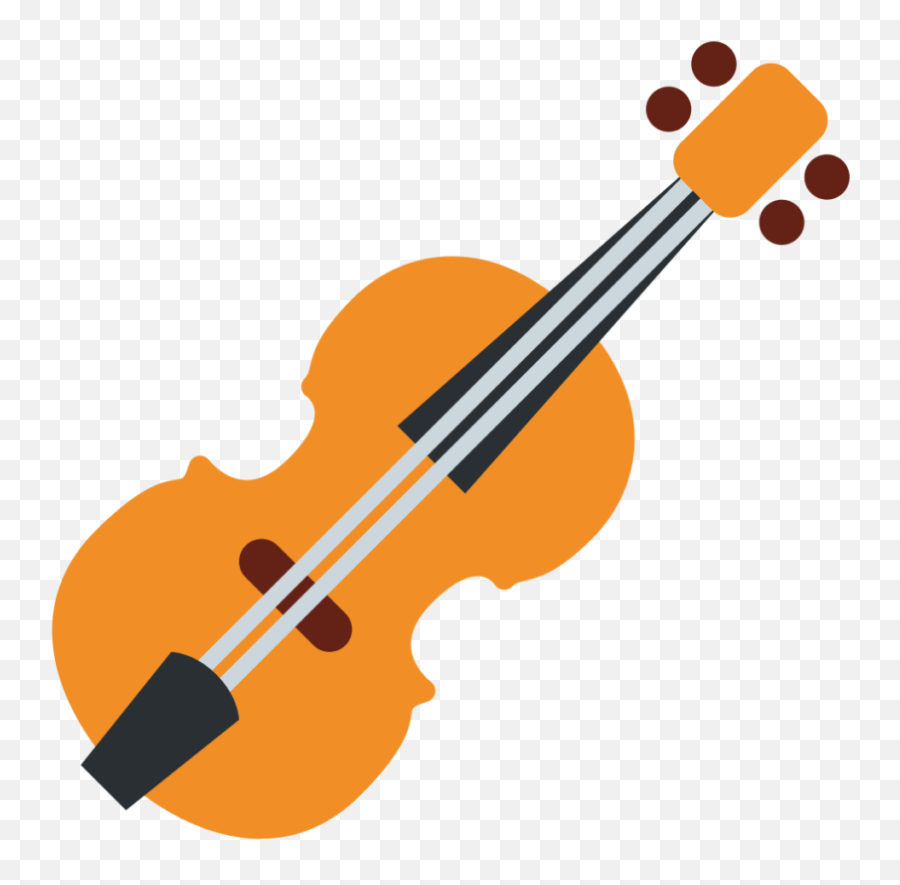 Violin Emoji Clipart - Vertical,Violin Trumpet Saxophone Emoji Pop