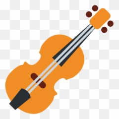 Violin Emoji Clipart - Vertical,Violin Trumpet Saxophone Emoji Pop