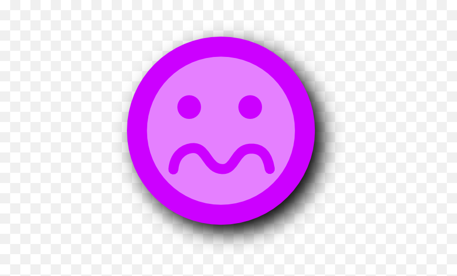 Purple Anxious Face Emoji - Clip Art Library Nervious Emotion,Straight Face Emoji