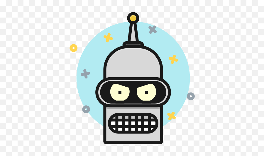 Robots Robot Bender Futurama Free - Bender Icon Emoji,Robot Emoticons