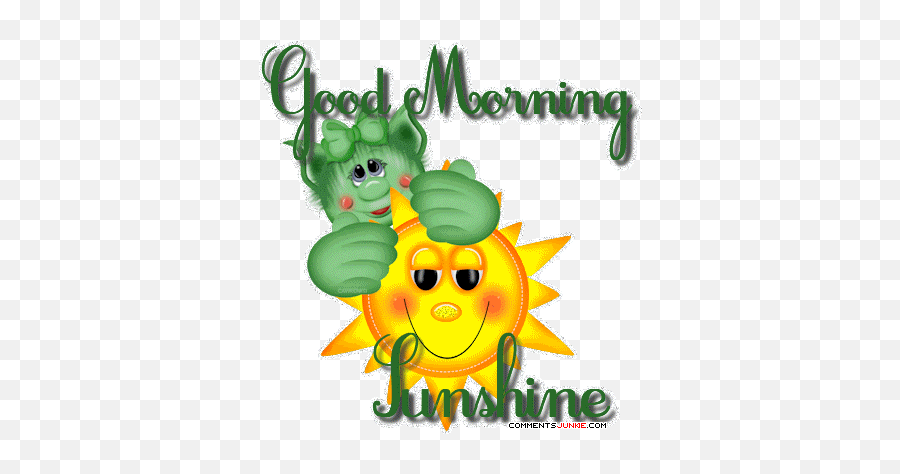 Glittering Image - Animated Glitter Good Morning Sunshine Emoji,Sunshine Emoticon