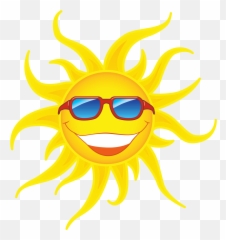 Sun Clipart Clear Background - Transparent Background Translucent Sun With Sunglasses Clipart Emoji,Sun Emoji Transparent Background
